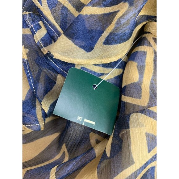 Lauren Ralph Lauren Size 6 Ruffled Off The Shoulder Chiffon Blouse NWT - Picture 6 of 10